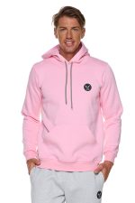 BODYMOVE Μπλούζα UNISEX τρίκλωνη με κουκούλα ΡΟΖ #B003m