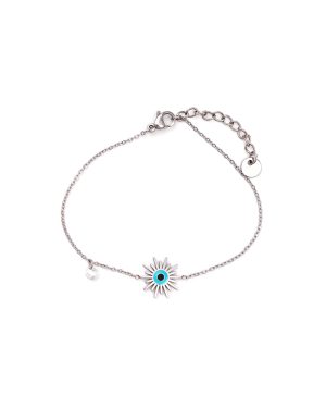 ARDIKA Βραχιόλι με διακοσμητικό ματάκι JN-B110 - Ασημί Βραχιόλια > Αλυσίδες - Γυναικείες > Αξεσουάρ | FALL- WINTER 2026