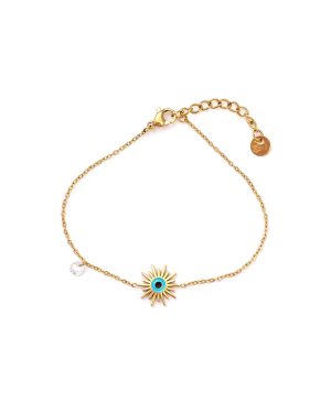 ARDIKA Βραχιόλι με διακοσμητικό ματάκι JN-B110 - Χρυσό Βραχιόλια > Αλυσίδες - Γυναικείες > Αξεσουάρ | FALL- WINTER 2026