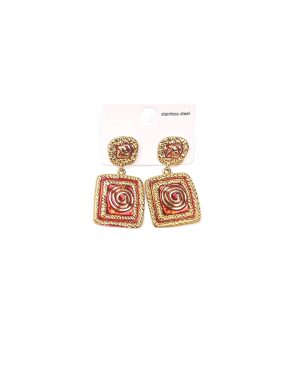 ARDIKA Κρεμαστό σκουλαρίκι OO-S423 - Κόκκινο Σκουλαρίκια > Κρεμαστά Σκουλαρίκια > Αξεσουάρ | FALL- WINTER 2026