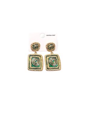 ARDIKA Κρεμαστό σκουλαρίκι OO-S423 - Πράσινο Σκουλαρίκια > Κρεμαστά Σκουλαρίκια > Αξεσουάρ | FALL- WINTER 2026