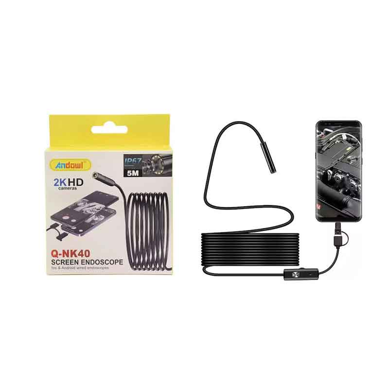 Andowl Ενδοσκοπική Κάμερα με Καλώδιο 5m Q-NK40 - Screen Endoscope 075874