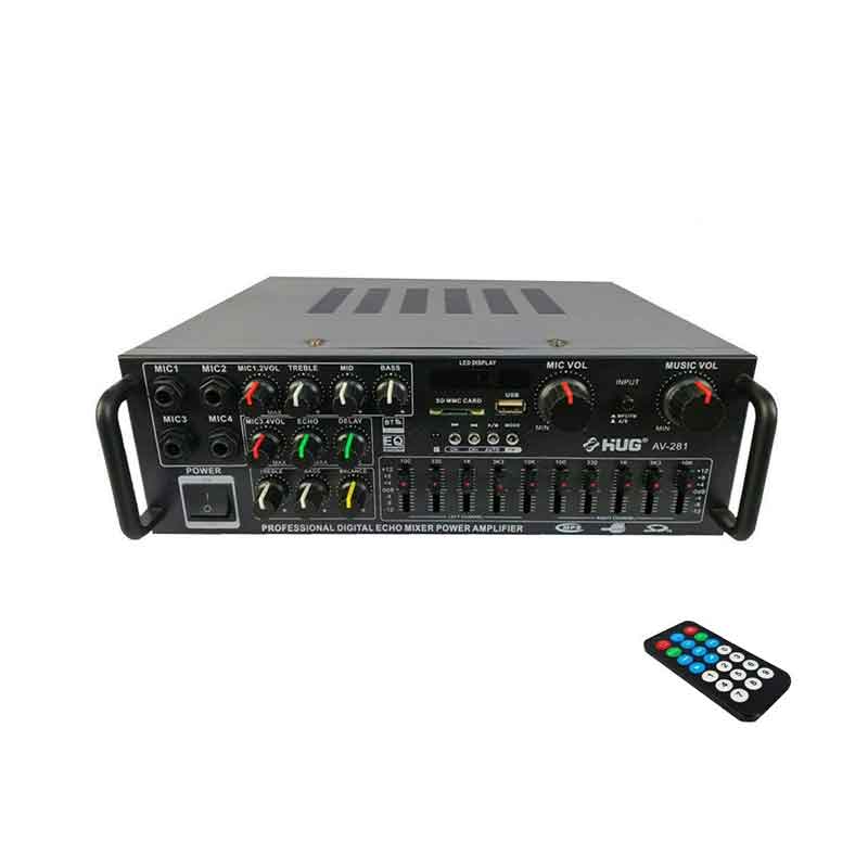 Andowl Ενισχυτής ήχου 2X150W Karaoke FM / Bluetooth / MP3 / Usb / Bluetooth Q-GF999 - Karaoke Reverberation Power Amplifier 075908 - Image 2