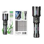 Πολύ ισχυρός φακός από κράμα αλουμινίου με λευκό laser wick Και stretch 200μ.