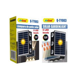 Andowl Ηλιακός Προβολέας με 6 LED και RGB Q-TY003 - Solar Gardenlight Q-TY003