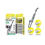 Καλώδιο φόρτισης και μεταφοράς δεδομένων 6 σε 1 με με ενσωματωμένο καλώδιο Micro / iOS / TypeC Andowl Q-SJ11