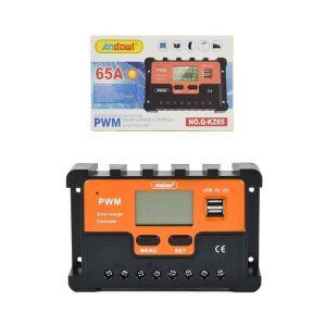 Ρυθμιστής φόρτισης της εταιρίας Andowl κατάλληλος για εγκαταστάσεις μέχρι 65A στα 24V. Πρόκειται για τύπο PWM. Οι Ρυθμιστές φόρτισης PWM συνδέουν απλά το Φωτοβολταϊκό πάνελ με τη μπαταρία (12/24/48V) καθιστώντας τους απλούς διακόπτες. Όταν ο διακόπτης κλείνει