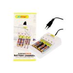 Andowl Φορτιστής 4 Μπαταριών Ni-MH Μεγέθους AA/AAA σε Λευκό χρώμα Q-CD100