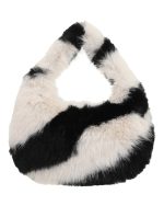BAG TO BAG Γούνινη τσάντα ώμου μικρή XY-2412 - Ασπρο ΓΥΝΑΙΚΕΙΕΣ ΤΣΑΝΤΕΣ > FALL- WINTER 2026 > Τσάντες Χειρός - Γυναικείες Τσάντες