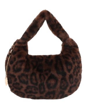 BAG TO BAG Γούνινη τσάντα ώμου μικρή XY-2412 - Καφέ ΓΥΝΑΙΚΕΙΕΣ ΤΣΑΝΤΕΣ > FALL- WINTER 2026 > Τσάντες Χειρός - Γυναικείες Τσάντες