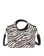 BAG TO BAG Τσάντα χειρός BTB0025 - Ασπρο/Μαύρο ΓΥΝΑΙΚΕΙΕΣ ΤΣΑΝΤΕΣ > FALL- WINTER 2026 > Τσάντες Χειρός - Γυναικείες Τσάντες