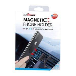 Βάση κινητού αυτοκινήτου CarSun της εταιρείας Carsun. Πρόκειται για τον πιο διαδεδομένο τύπο βάσης καθώς στηρίζεται στον αεραγωγό του κλιματισμού ή του καλοριφέρ αυτοκινήτου. Η στήριξη της συσκευής στη βάση γίνεται με μαγνήτη τον οποίο μπορείτε να κολλήσετε είτε στη συσκευή σας είτε στη θήκη της.