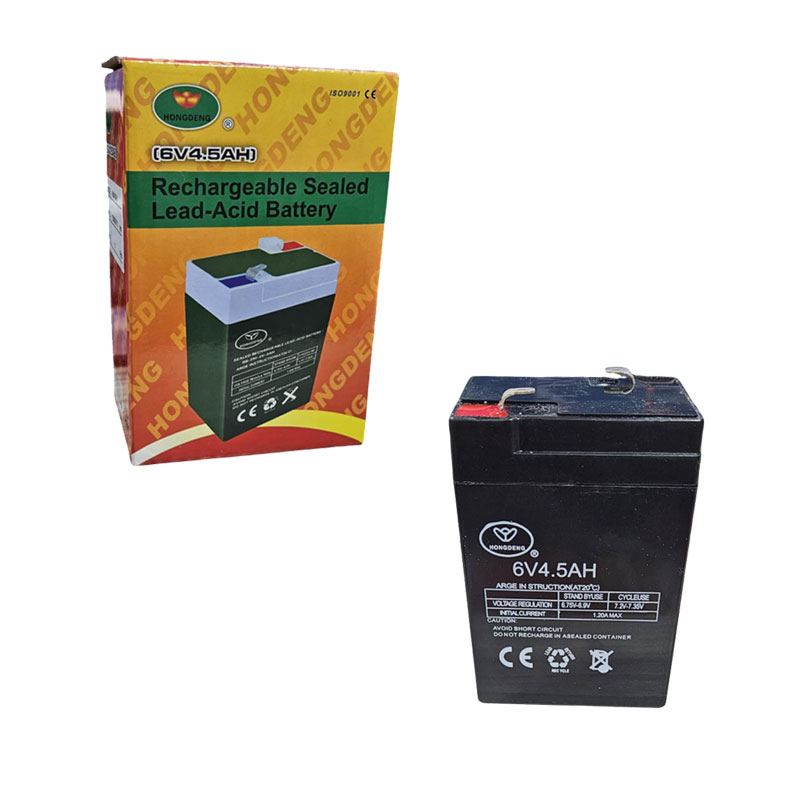 Η επαναφορτιζόμενη μπαταρία μολύβδου HONGDENG 6V 4.5Ah προσφέρει αξιόπιστη και σταθερή παροχή ρεύματος για πληθώρα εφαρμογών