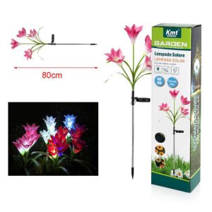 KMT Ηλιακά φωτιζόμενο διακοσμητικό λουλούδι LED - Solar-powered LED decorative flower