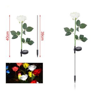 KMT Ηλιακά φωτιζόμενο διακοσμητικό λουλούδι LED τριαντάφυλλο - Solar-powered LED decorative flower rose