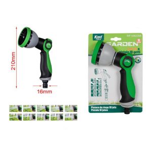 Πιστόλι για Λάστιχο Ποτίσματος με 7 Λειτουργίες Ψεκασμού Πράσινο 21×1.6 cm πιστόλι ποτίσματος αλλά και καθαρισμού για εύκολο και ομοιόμορφο πότισμα αλλά και ισχυρό καθαρισμό με εξοικονόμηση νερού.