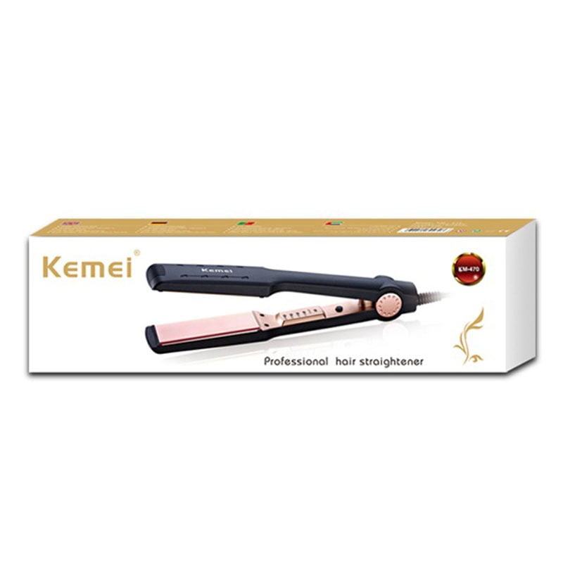 Kemei KM-470 Ισιωτική μαλλιών με φαρδιές πλάκες - Hair straightener 560078 - Image 2