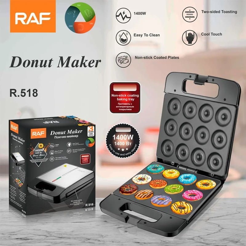 RAF Συσκευή για Ντόνατς 1400W R.518 - Donut Maker 97018 - Image 2
