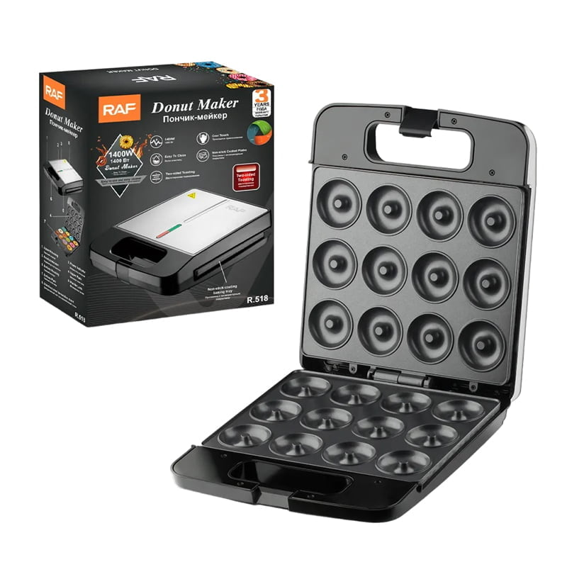 Δροσερό περίβλημα αφής Τοστάρισμα δύο όψεων Αυτόματος έλεγχος θερμοκρασίας Πλάκες με αντικολλητική επίστρωση για εύκολο καθάρισμα Ενδεικτικές λυχνίες ενεργοποίησης/ ετοιμότητας Αντιολισθητικά πόδια 220-240V-50/60Hz 1400W