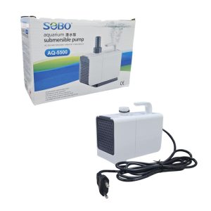 Η βυθιζόμενη αντλία SOBO AQ-5500 είναι ιδανική για χρήση σε ενυδρεία γλυκού και θαλασσινού νερού. Διαθέτει ισχύ 60W και μέγιστη παροχή νερού 3000 λίτρα/ώρα