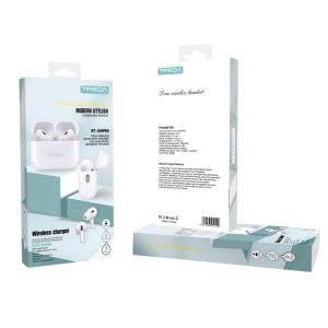 Τα earbud ασύρματα ακουστικά TREQA BT-500 PRO συνδέονται με κάθε συσκευή που διαθέτει bluetooth. Συνοδεύονται από θήκη μεταφοράς και φόρτισης των ακουστικών.