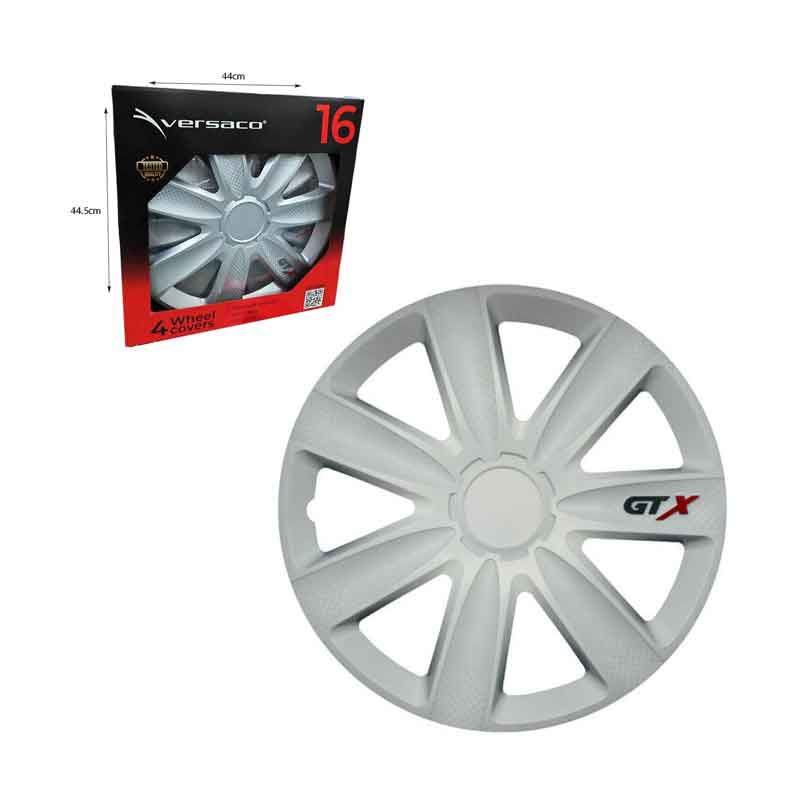 Σετ τάσια αυτοκινήτου της εταιρείας Versaco με διάμετρο 16 ίντσες. Αντικαθιστούν τα εργοστασιακά τάσια και αναβαθμίζουν την συνολική εμφάνιση του αυτοκινήτου. Η επιλογή της διαστάσης θα πρέπει να συμβαδίζει με τις διαστάσεις των ζαντών. Παράλληλα
