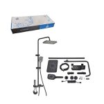 <p data-start="158" data-end="477">Η ρυθμιζόμενη στήλη ντουζ με μπαταρία είναι η ιδανική επιλογή για να απολαμβάνετε καθημερινά ένα άνετο και πολυτελές μπάνιο. Διαθέτει κεφαλή ντουζ βροχής