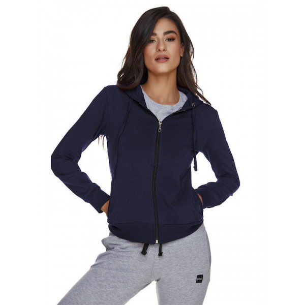 BODYMOVE ΖΑΚΕΤΑ ΓΥΝΑΙΚΕΙΑ ΦΟΥΤΕΡ ΜΕ ΚΟΥΚΟΥΛΑ ΜΠΛΕ 1020 - Image 2