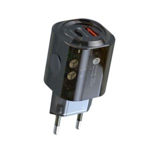 Αντάπτορας φόρτισης Fast Charge με 2 θύρες USB-A & Type-C - 20W - CX-179B - 271795