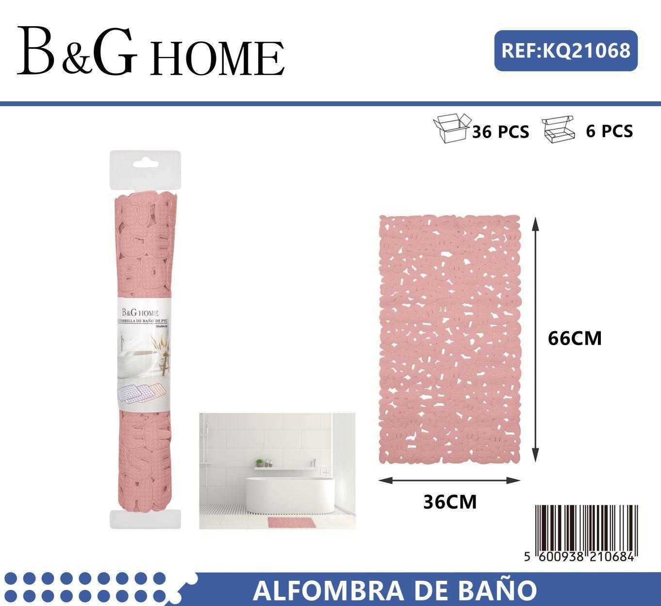 Αντιολισθητικό πατάκι μπάνιου - M0839 - 36x66cm - Pink - 21068 - Image 2