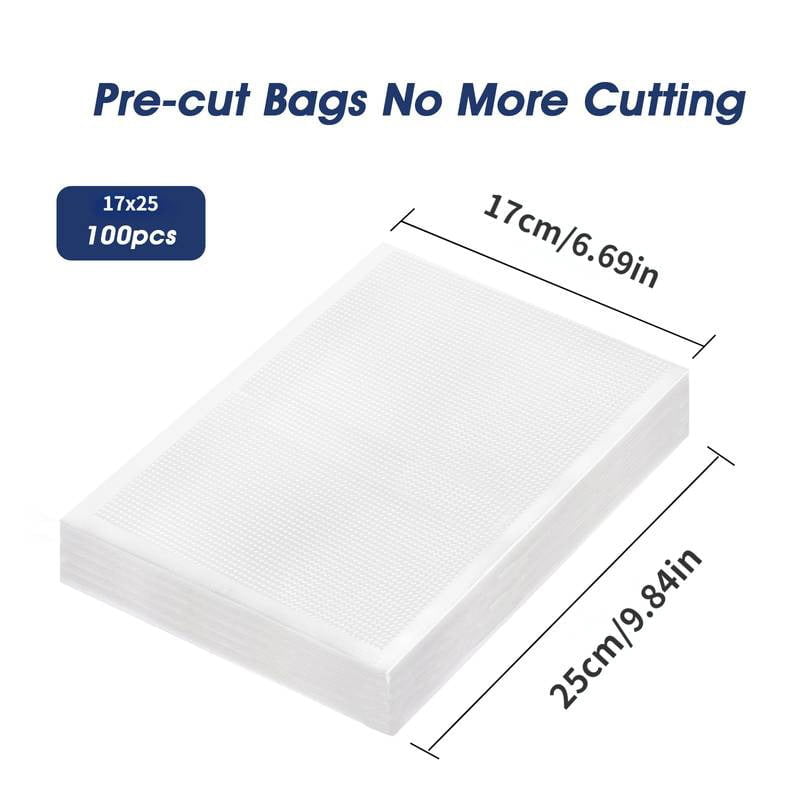 Γκοφρέ Σακούλες Vacuum 17x25cm 100τμχ - Food Vacuum Sealer Bags 100pcs 002468 - Image 6