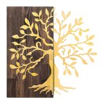 ΔΙΑΚΟΣΜΗΤΙΚΟ ΤΟΙΧΟΥ ΔΕΝΤΡΟ FB94751-ΦΥΛΛΑ ΜΕΤΑΛΛΟΥ ΧΡΥΣΑ-ΞΥΛΟ 58x3(βάθος)x58Υεκ.