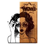 ΔΙΑΚΟΣΜΗΤΙΚΟ ΤΟΙΧΟΥ ΟΨΗ ΓΥΝΑΙΚΑΣ FB94758-ΦΥΛΛΑ ΜΕΤΑΛΛΟΥ ΜΑΥΡΑ-ΞΥΛΟ 42x3(βάθος)x58Υεκ.