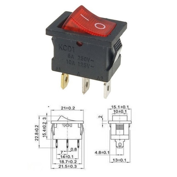 Διακόπτης οχημάτων On/Off - R-F13204C-23-4U - 180935 - Image 2