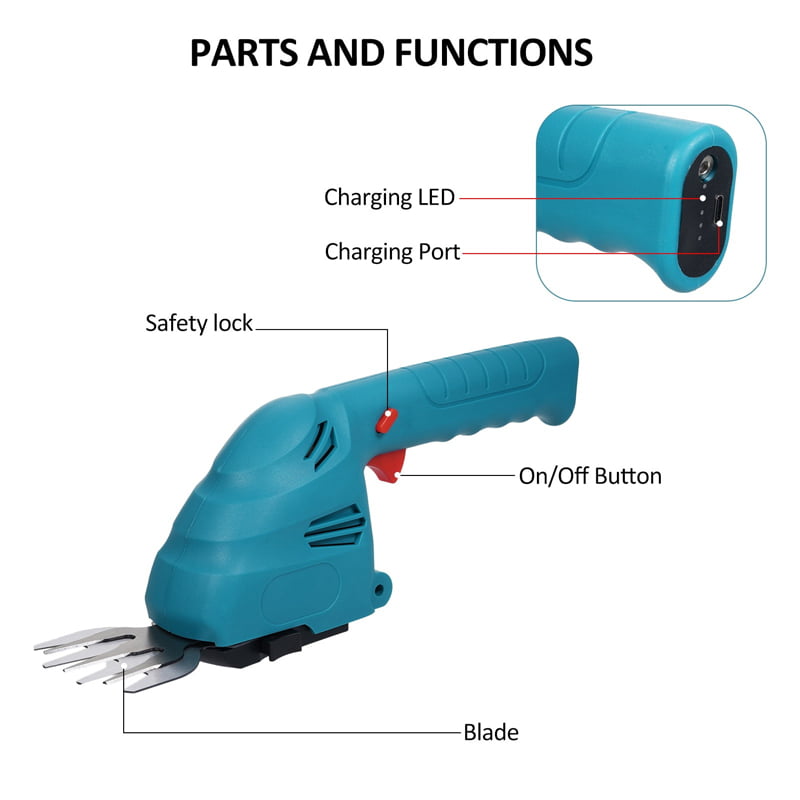 Επαναφορτιζόμενο Ψαλίδι Μπορντούρας/Μπορντουροψάλιδο - Lithium Battery Multi-functional Scissors 013132 - Image 5