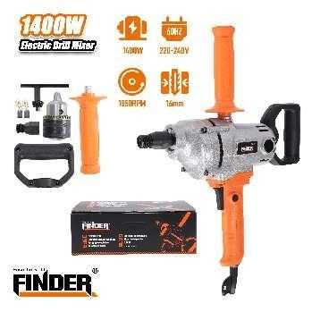 Ηλεκτρικός αναδευτήρας χρωμάτων/κονιαμάτων & τρυπάνι - 1400W - Finder - 197374 - Image 2