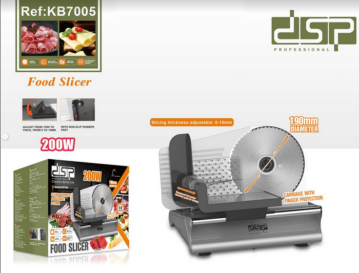 Ηλεκτρικός κόφτης τροφίμων σε φέτες - Food Slicer - KB7005 - DSP - 615525 - Image 5