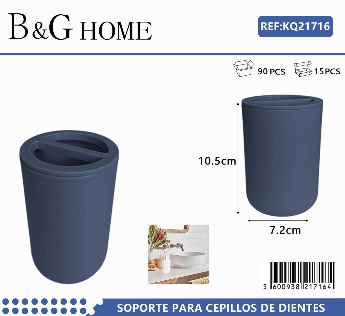 Θήκες οδοντόβουρτσας πλαστικές σε σετ 5Χ - Blue - 21716 - Image 2