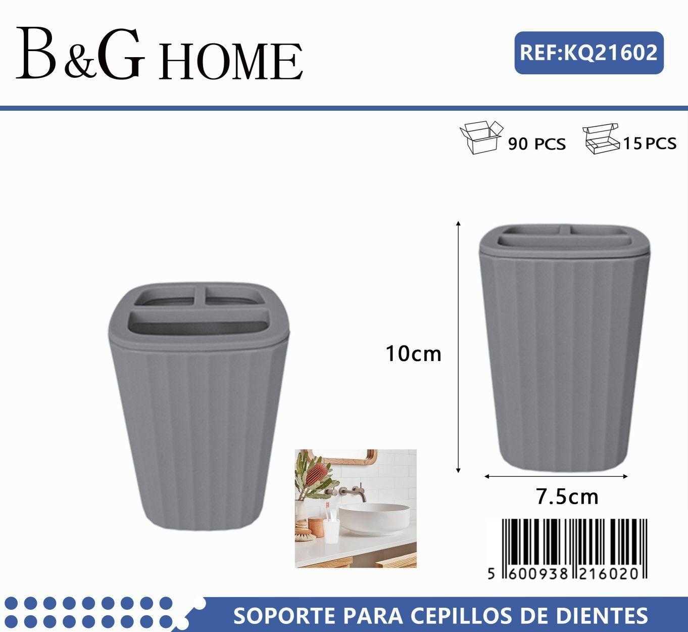 Θήκες οδοντόβουρτσας πλαστικές σε σετ 5Χ - Grey - 21602 - Image 2