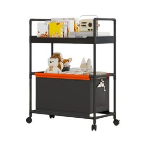 Καλάθι απλύτων & αποθήκευσης τροχήλατο - YH6906-2 - 114098 - Black