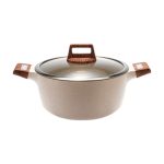 Κατσαρόλα αντικολλητική με καπάκι - 2.7L - CA005-B20-Beige - DSP - 567316