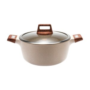 Κατσαρόλα αντικολλητική με καπάκι - 2.7L - CA005-B20-Beige - DSP - 567316