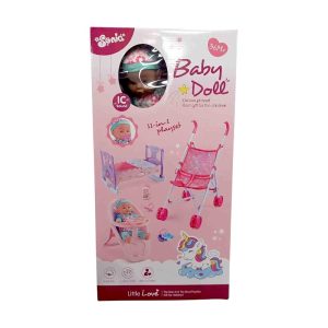 Κούκλα μωρό με πλήρες σετ φροντίδας - SO-6931 - 215622
