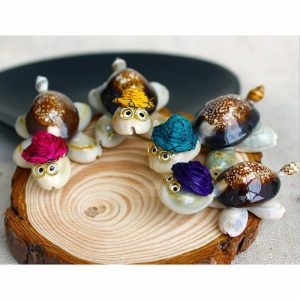 Μίνι διακοσμητικό χελωνάκι από κοχύλια 12τμχ - Mini shell turtle