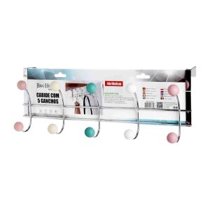 Μεταλλική κρεμάστρα πόρτας 5 θέσεων - 57609