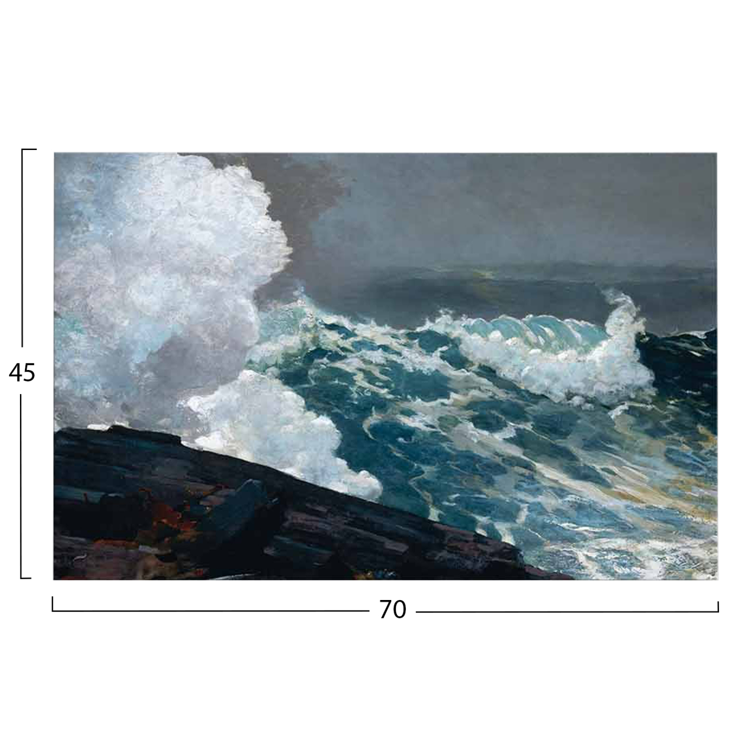 ΠΙΝΑΚΑΣ TOIXOY FB94848 ΕΚΤΥΠΩΜΕΝΟΣ ΚΑΜΒΑΣ 70x3(πάχος)x45Yεκ. - Image 3