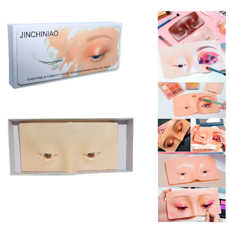 Το πρόσωπο μανεκέν με υφή σιλικόνης είναι ένα επαναχρησιμοποιήσιμο δέρμα πρακτικής για επιμήκυνση βλεφαρίδων