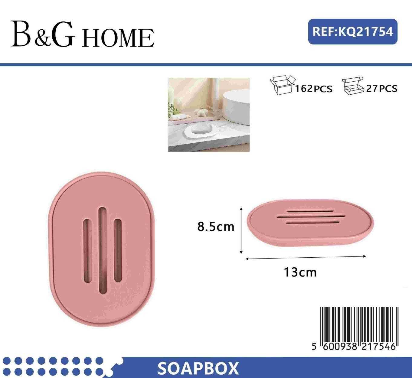 Σαπουνοθήκες μπάνιου πλαστικές σε σετ 5Χ - Pink - 21754 - Image 2