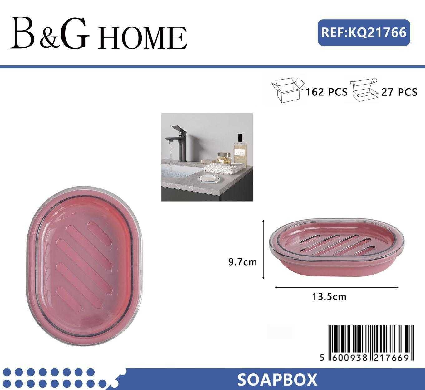 Σαπουνοθήκες μπάνιου πλαστικές σε σετ 9Χ - Pink - 21766 - Image 2