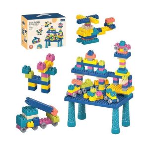 Σετ πάγκος κατασκευών DIY με τουβλάκια - C2711 - 88pcs - 117156